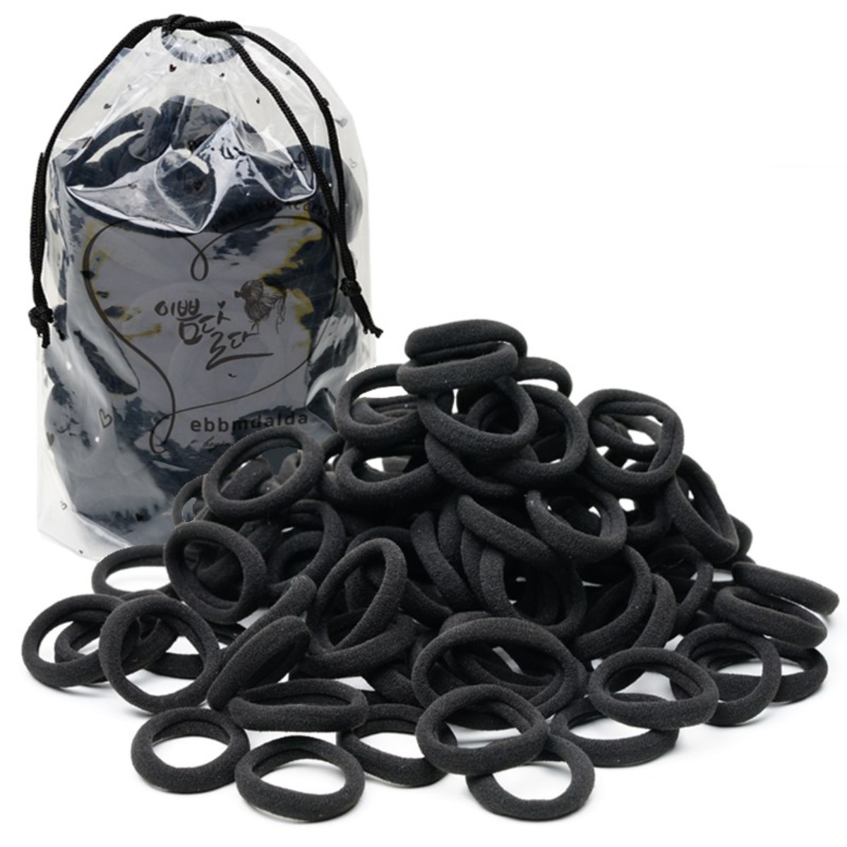 이쁨달다 쫀쫀 소프트링 머리끈 RK186 100개 5,900원