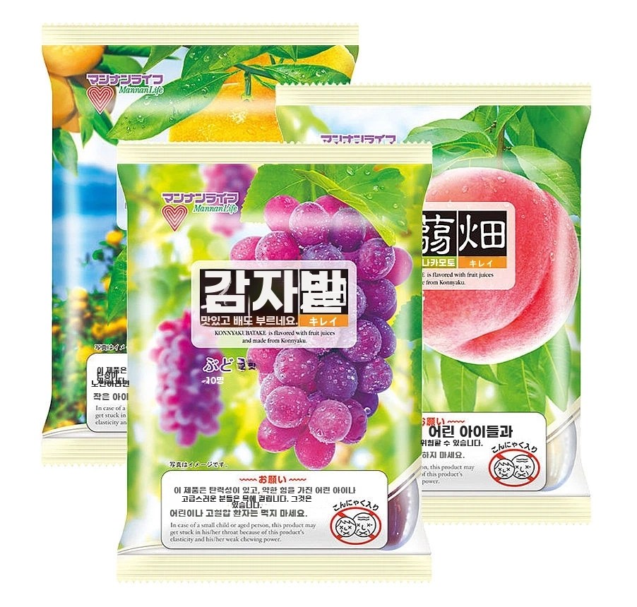 만난라이프 수입 일본 저칼로리 간식 곤약 젤리 4봉 사과 포도 복숭아 귤 말차 샤인머스켓맛 42,000원