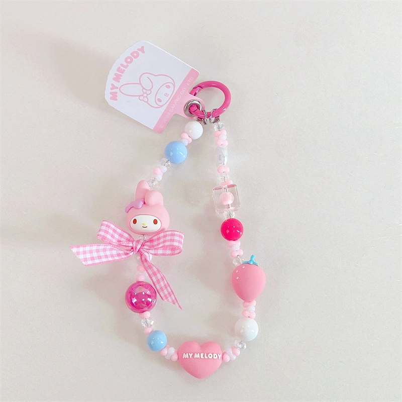산리오 캐릭터 비즈 스트랩 키링 열쇠 에어팟 가방 고리 8,050원