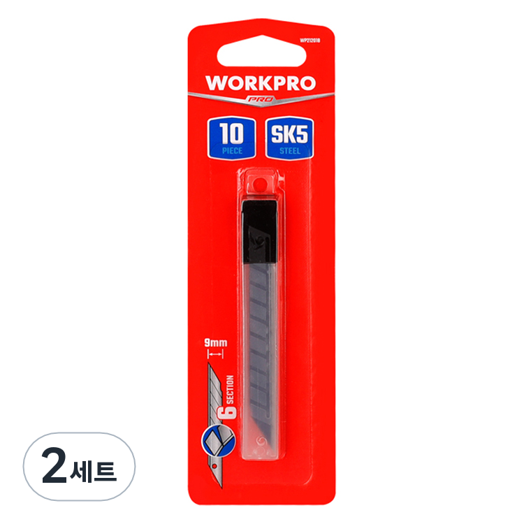 워크프로 캇타칼날 9mm 흑색날 10p 세트 WP212018 3,830원