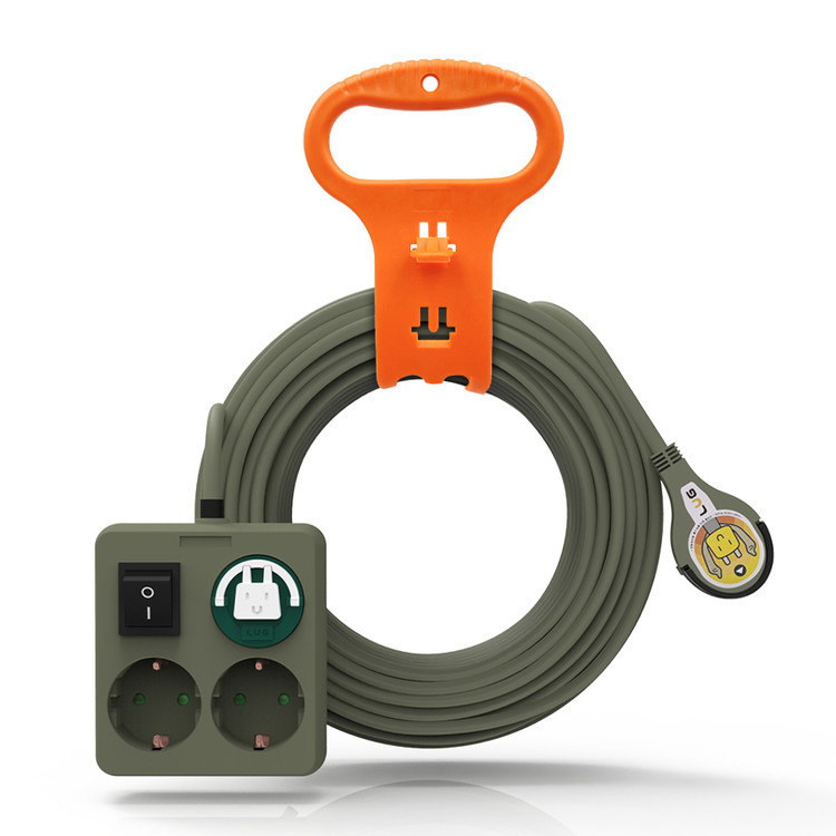 러그박스 캠핑 전기 연장선 미니 사각 3구 멀티탭 20M (카키) 1.5SQ - 릴선 전기릴선 작업선 리드선, 1개, 그린 39,900원