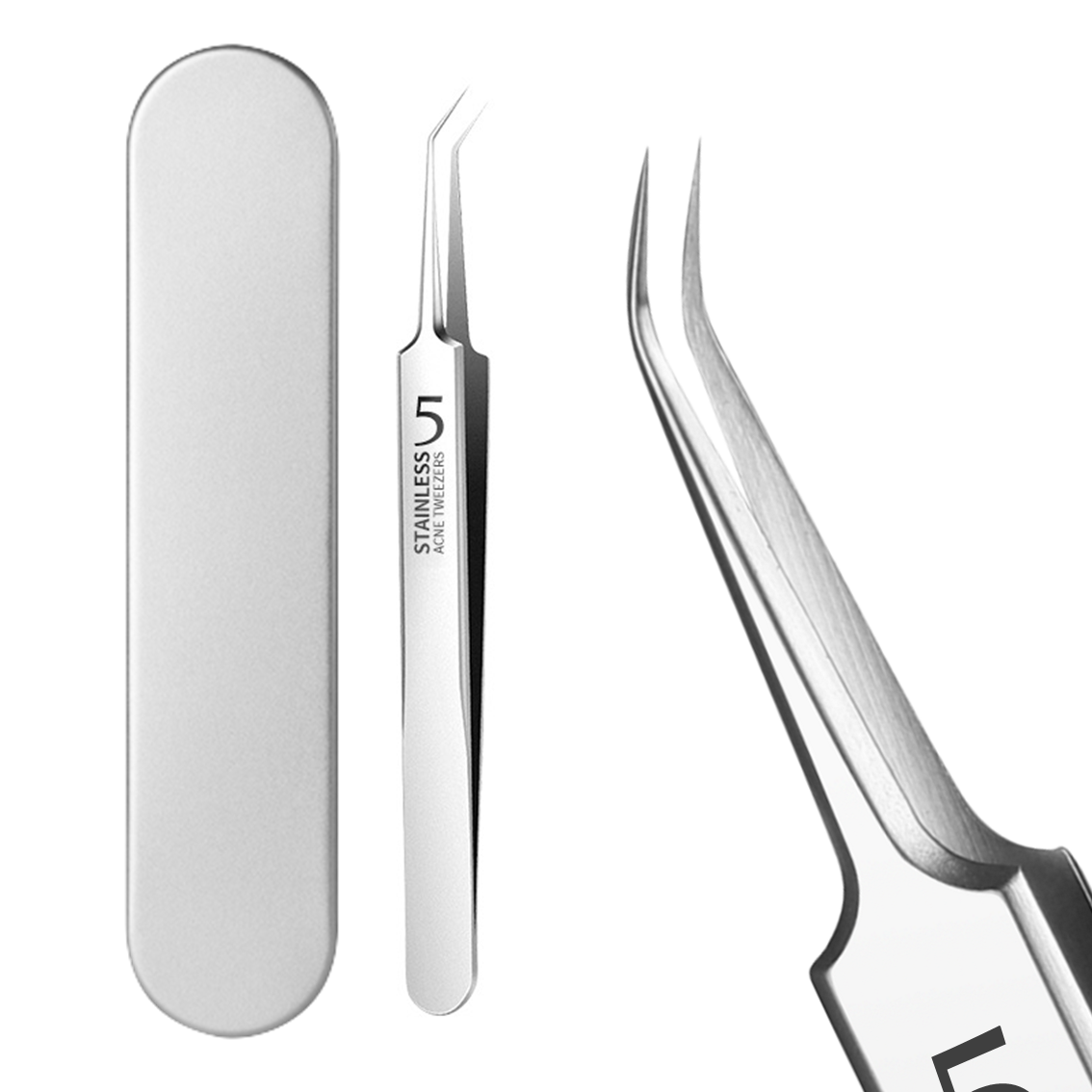 하루하다 전문가용 아크네 피지 핀셋 초정밀 미세 집게 3종 중 택1 모공 인그로운 블랙헤드, 1개 13,500원