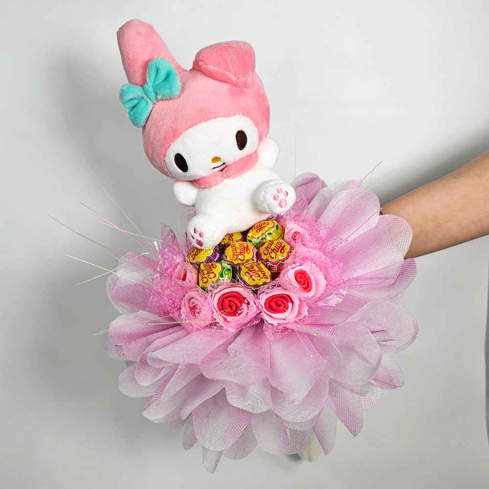 앤드플라워 산리오 츄파춥스 7개 인형꽃다발 졸업식 입학식 사탕꽃다발 부케 화이트데이선물 15,900원