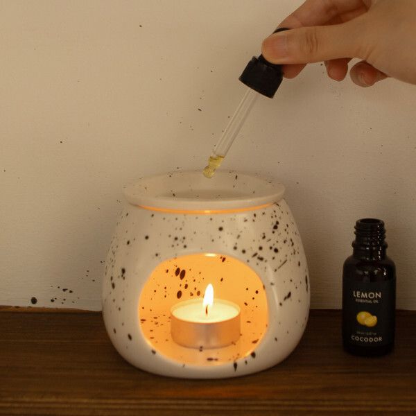 화이트 티라이트 캔들 10g9P + 오일 버너 에센셜 20ml X 1개 에센셜오일버너세트 코코도르 27,920원