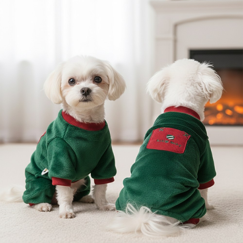 겨울 곰털 반려동물 크리스마스선물 보들 강아지옷 애견옷 올인원 (인기상품) 15,800원