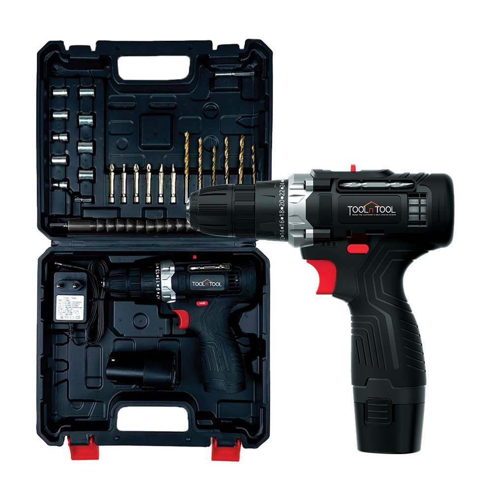 툴앤툴 12V 충전식 무선 전동드릴 TNT-HEX12LIS 가구조립 선반설치 말발굽 커튼레일설치 인테리어DIY 47,400원