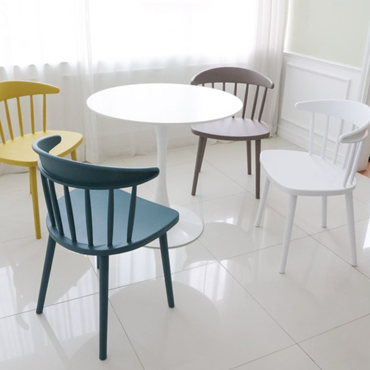 포네라 헤이체어 사출 플라스틱 카페 인테리어 식탁의자 6컬러, 화이트, 1개 35,900원