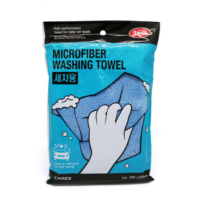 카렉스 3분세차 다용도 세차타월 40 x 60 cm, 혼합색상, 1개, 현재가 3,400원
