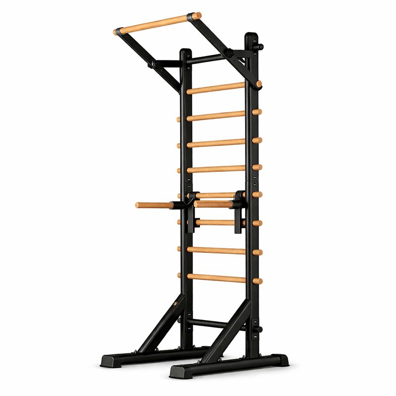 피트앤바디 무타공 슈로스바 스웨디시래더 원목 홈트 스트레칭 풀업바, 블랙, Set.1 [본체+풀업바+싯업바] 288,000원