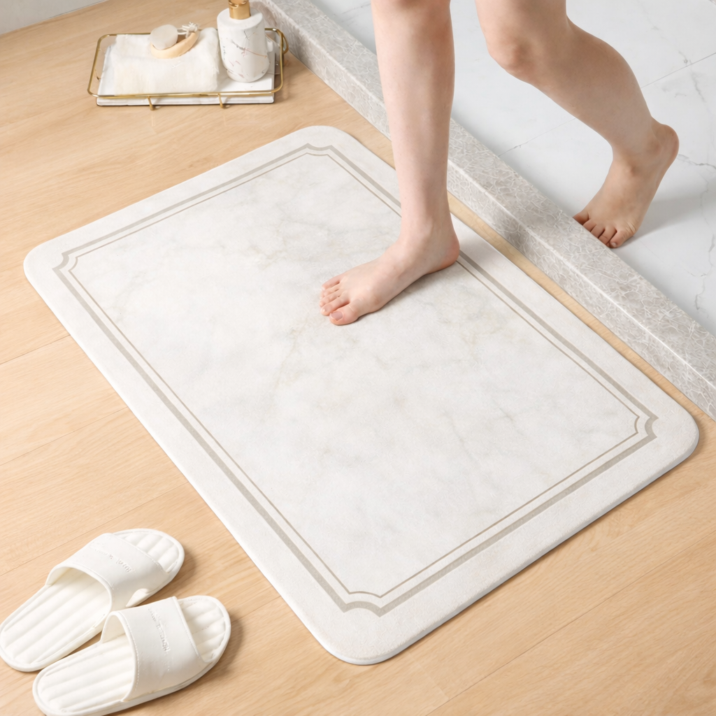 솜솜스퀘어 유럽풍 마블 대리석 문양 규조토 욕실 발매트 11,000원