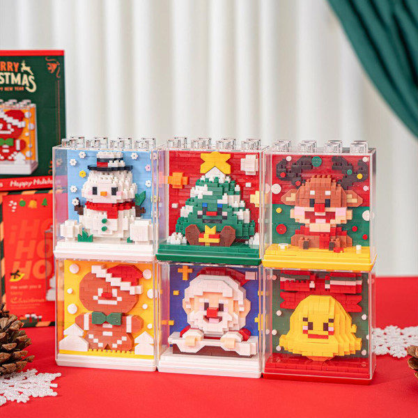 아이베이비아트 크리스마스 입체 블록 액자 만들기 블럭장난감 입체액자만들기 크리스마스 미니블럭 팀활동 추천 5,500원