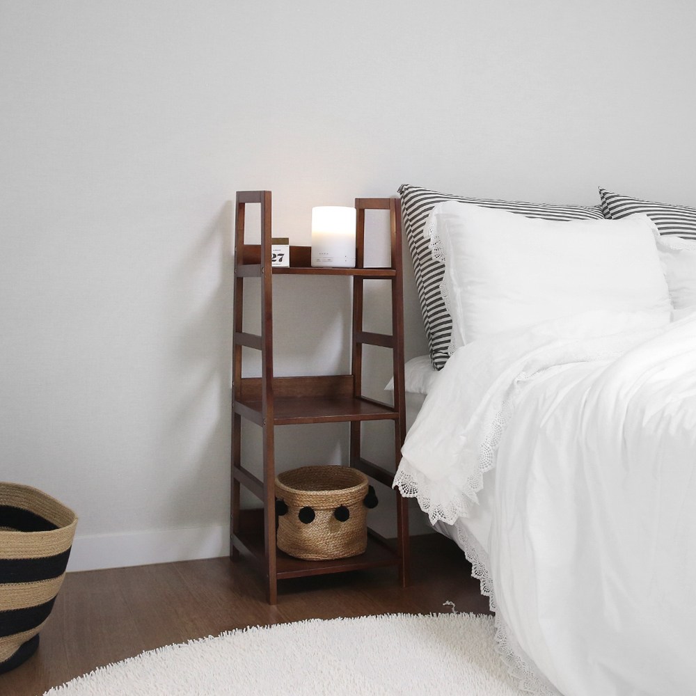 벤트리 원목 3단 사다리 수납선반 (택1), 브라우니 색상 79,000원