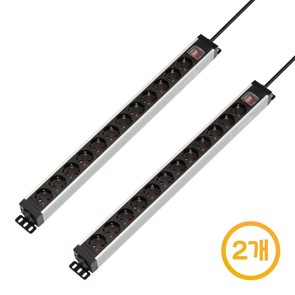 1+1 파워존 고용량 알루미늄 12구멀티탭 과부하차단 통합스위치 서버탭 1.5m 3m 5m 84,200원