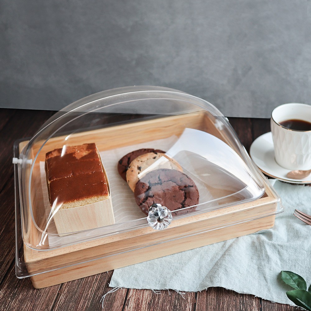 카페 빵진열트레이 스텐망 베이커리 아크릴 사각 푸드커버 제과용 멸치상자 막힘 여닫이, 1개 7,700원