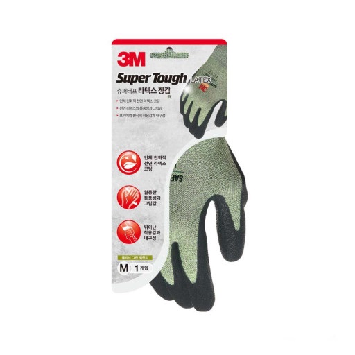 3M 안전장갑 라텍스 MS100 방수/방유 알러지프리 프리미엄 다목적장갑 6,500원
