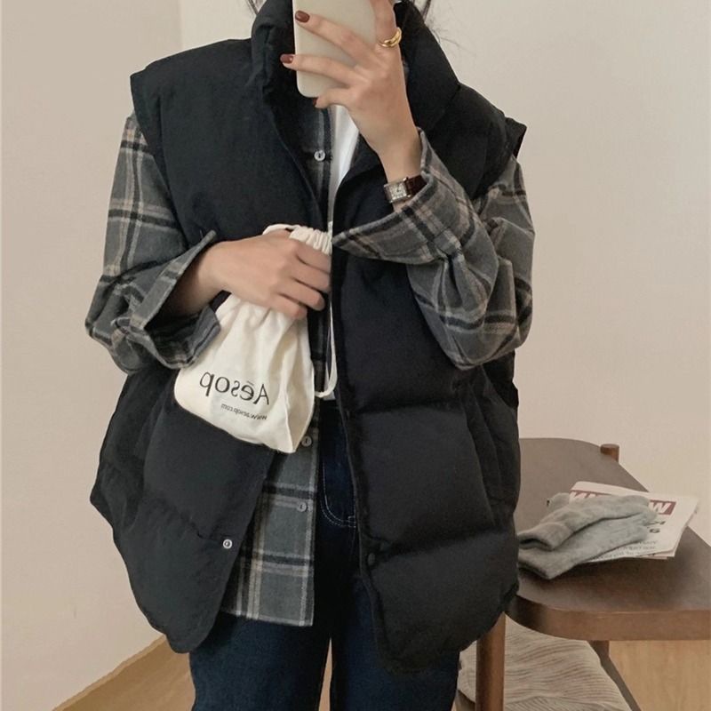 KDNC 여성 경량 패딩 숏패딩 조끼 겨울패딩 이월상품 후드조끼 베이직 19,900원