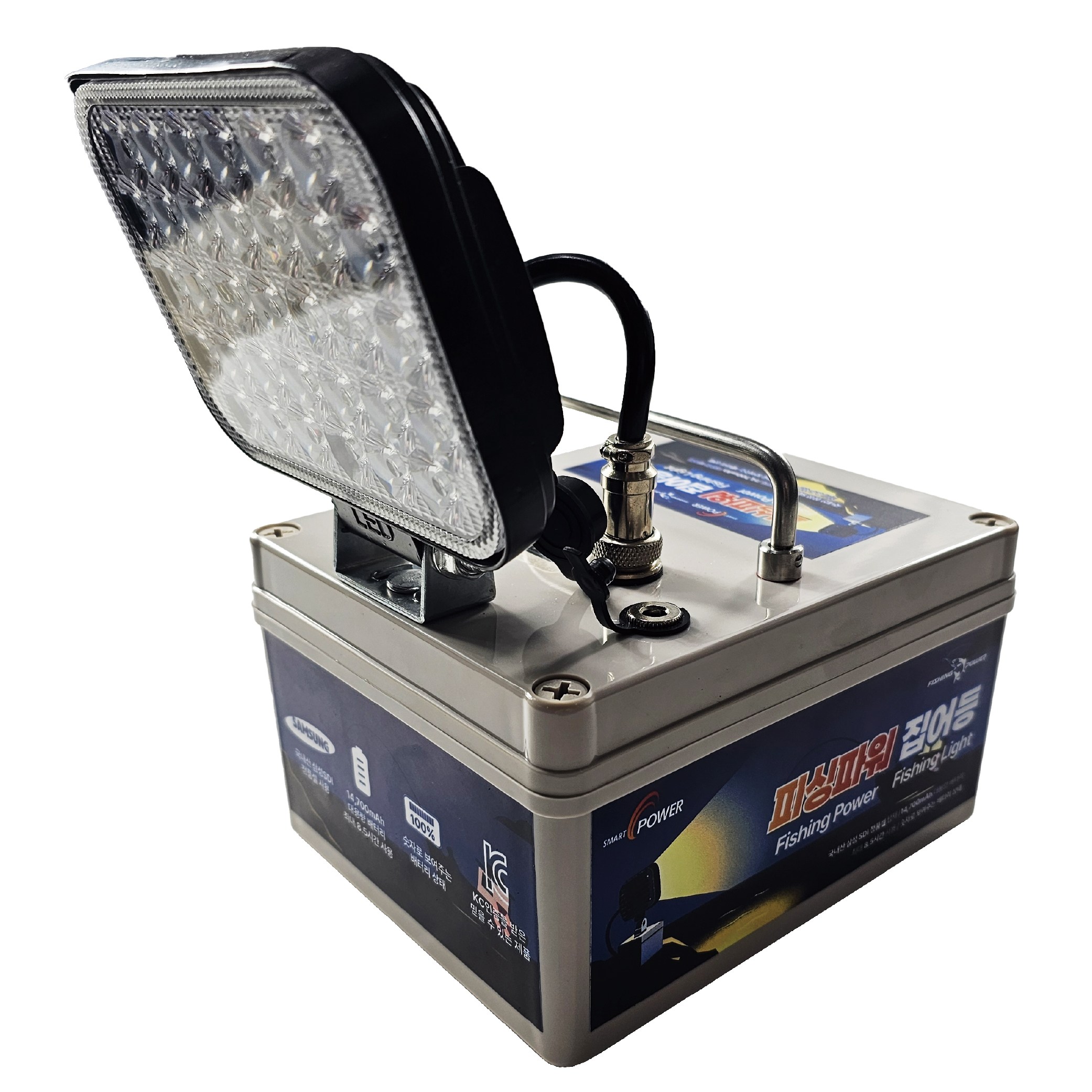 피싱파워 집어등 28W 볼락 갈치 풀치 갑오징어 낚시 삼성SDI셀 1년A/S 충전기, 1개, 화이트, SP-FP4315 168,500원