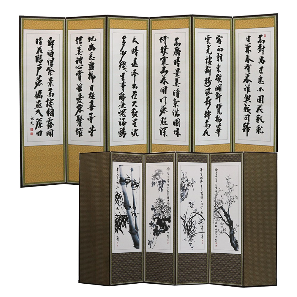 남원우리공예  추사 사군자 6폭제사병풍+제사용병풍커버 포함 105,000원