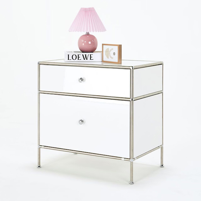 [숨결] 미드센츄리 모듈 NEW델리아 선반 협탁(600), 화이트, 색상:화이트 389,000원