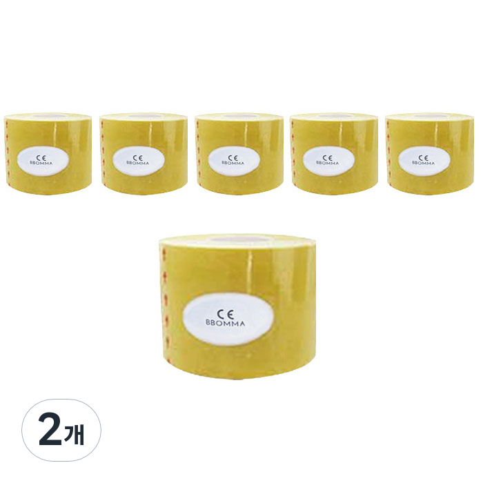 뽀마 스포츠테이프 5 cm x 5 m 옐로우, 6개입, 2개 35,940원