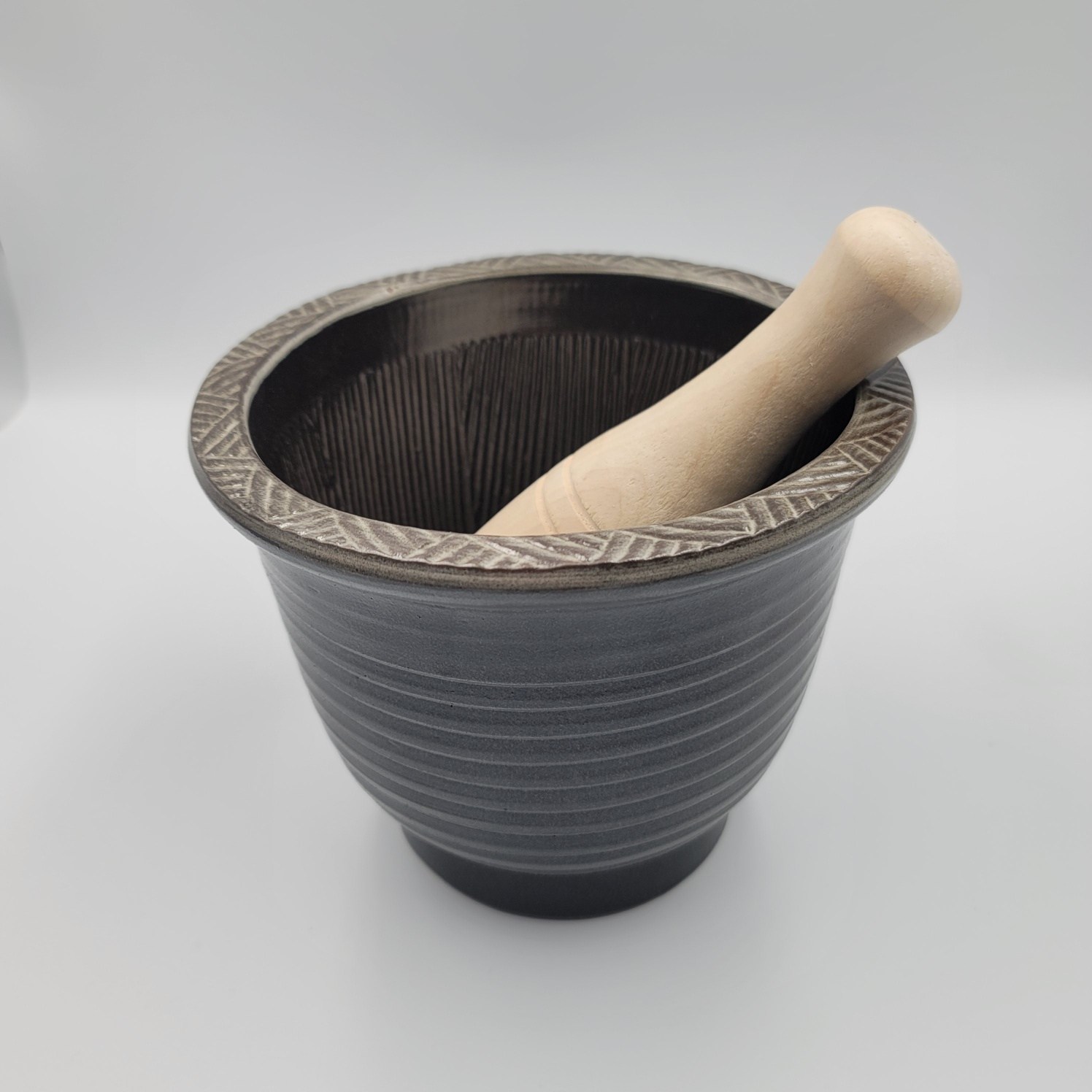 도자기절구 핸드메이드 이유식 마늘다지기 깨갈이 맷돌 전통 절구 세트, 1개 24,000원