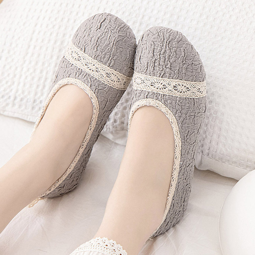 아리코 레이스 고무바닥 덧신형 실내화, 그레이, 1개 10,900원