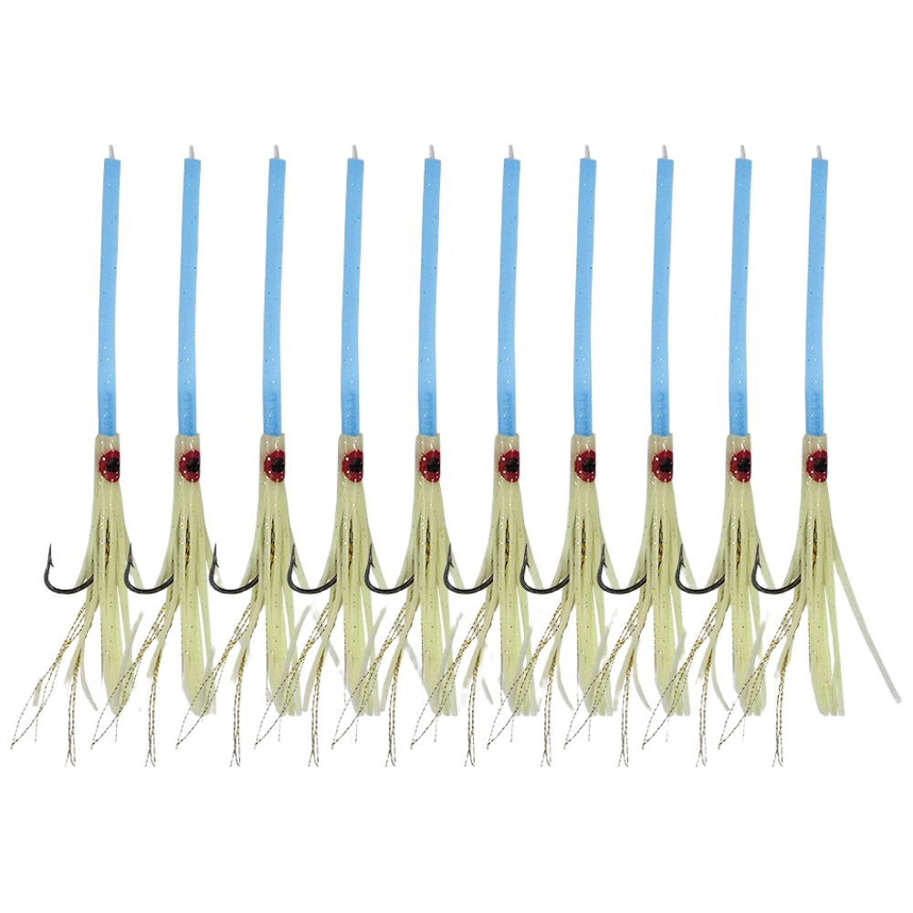 캡스 꼴뚜기 낚시 갈치채비 야광 블루 10개입, 1개, 10개입 7,000원