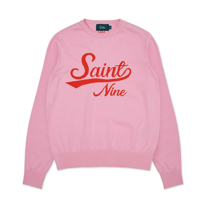 [세인트나인] 여성 레터링 라운드 스웨터 GREYISH PINK 102,730원