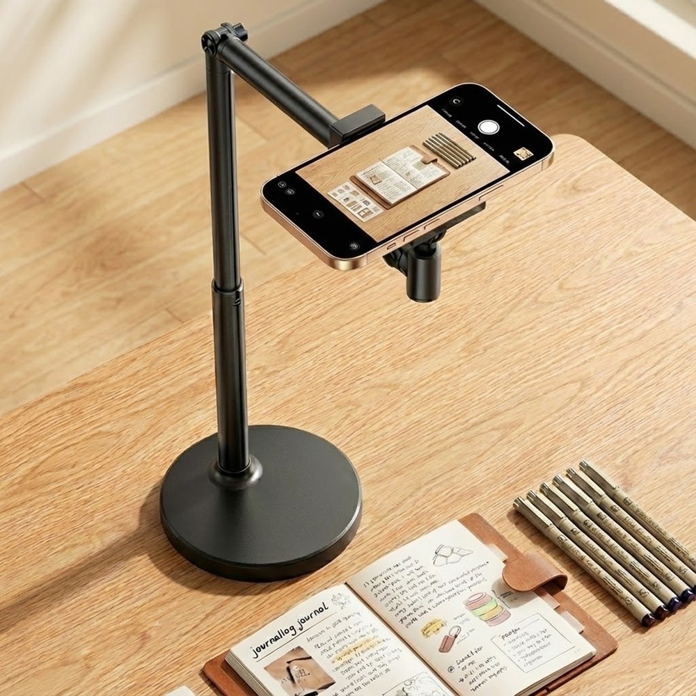 미로나 흔들림제로 높이조절 핸드폰 거치대, 1개, 블랙 14,000원