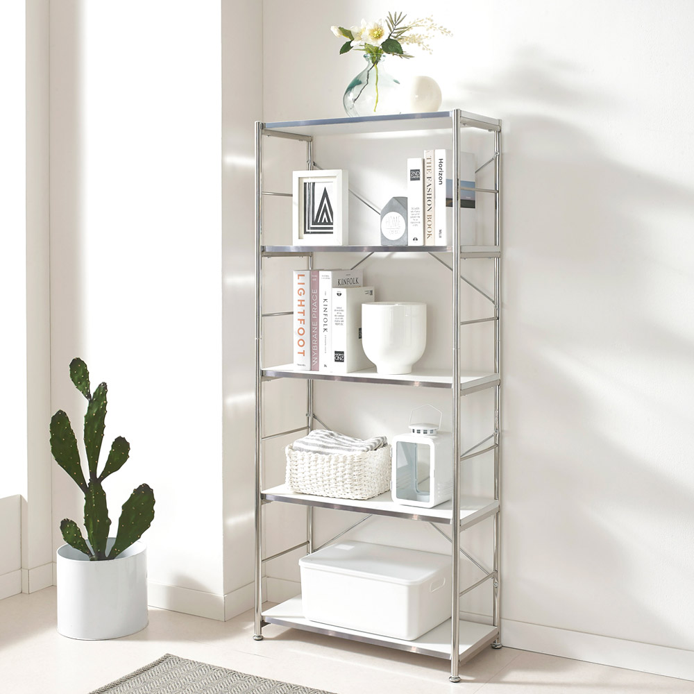 키모 스페셜 미드센츄리 수납 선반 책장 5단, 5단, 화이트 59,900원