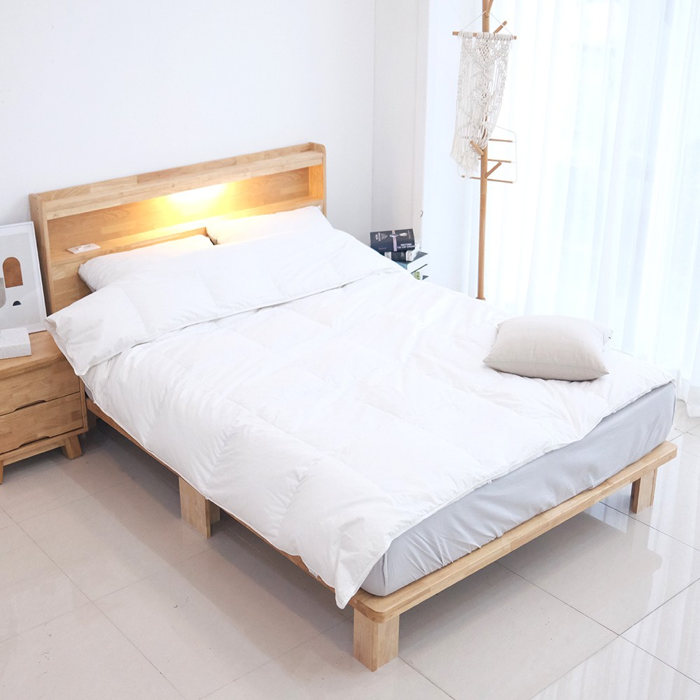 아르볼가구 다올 원목 LED조명 평상형 침대프레임 네추럴 548,000원