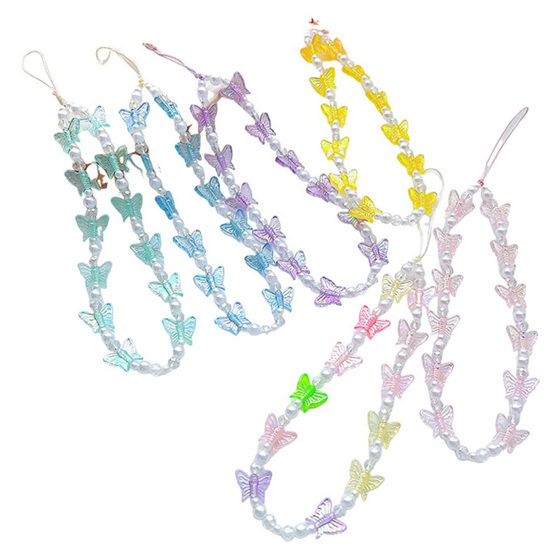 RoseAria 크리스탈 버터플라이 비즈 휴대폰 스트랩 6개입 6,300원