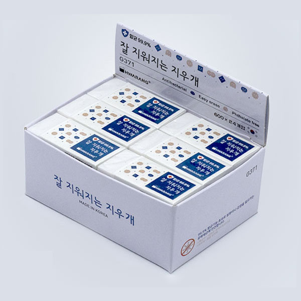 화랑고무 600 잘 지워지는 지우개/항균 24개 갑단위/997160/떡지우개 11,390원