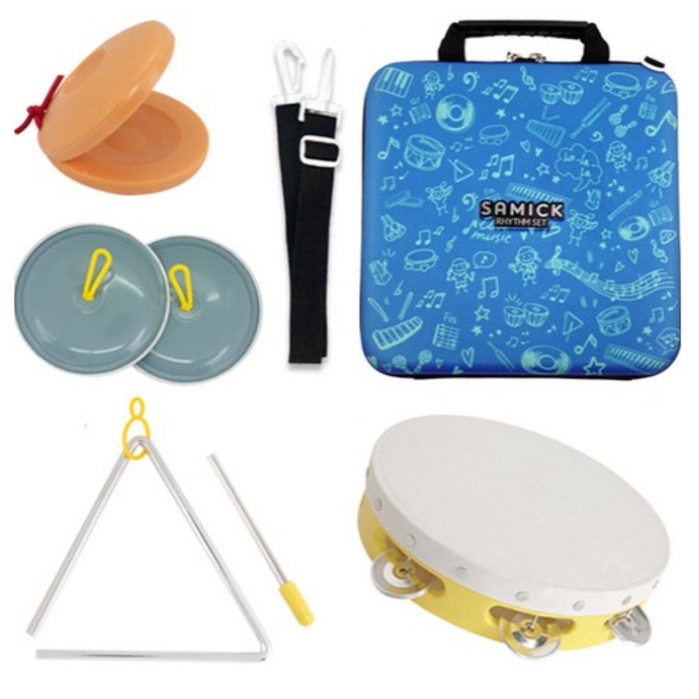 삼익악기 에바폼 케이스 탬버린 심벌즈 캐스터네츠 트라이앵글 리듬세트 NSR-E32, BLUE (블루), 1세트 22,990원