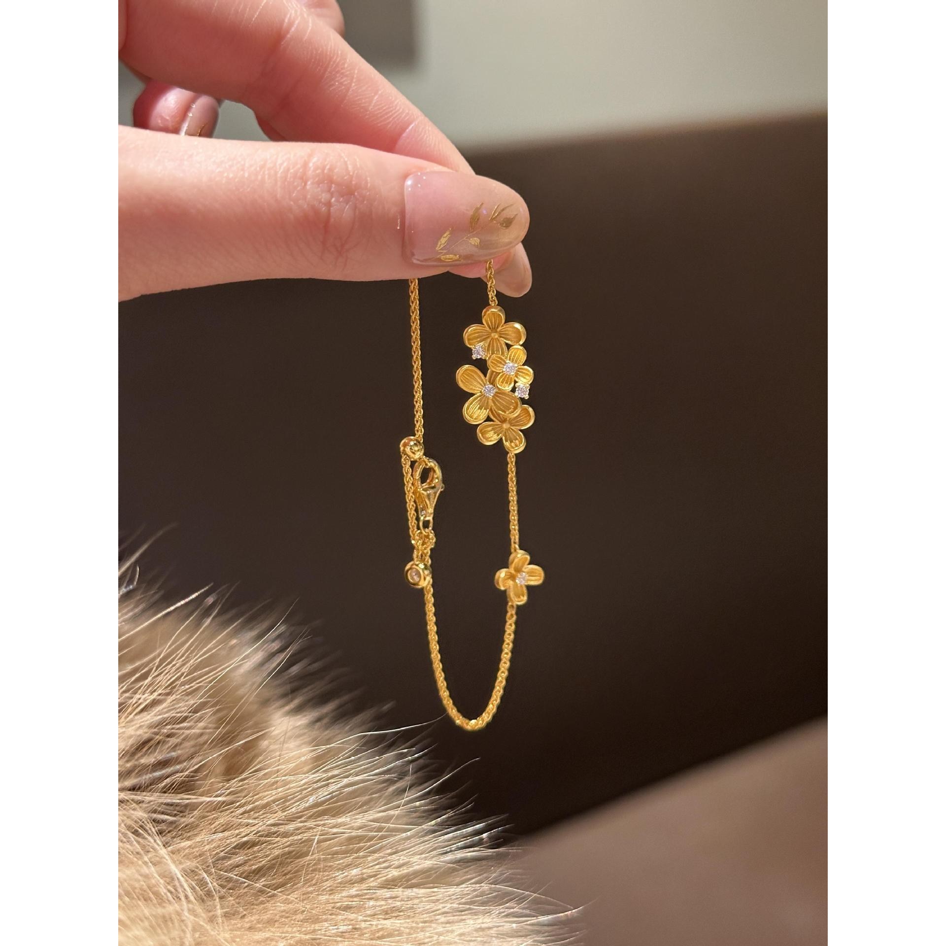 NXNA 14K 모잠비크 유니크 꽃잎 기복 팔찌 JOYXYL-SL034,도금 92,000원