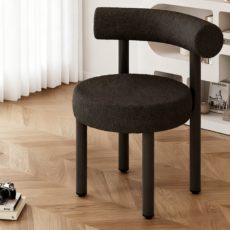 SeekFun 모던한 화장대 의자 등받이 스툴 패브릭 보조 침실 거실 간이 체어 간단한 설치 24,900원