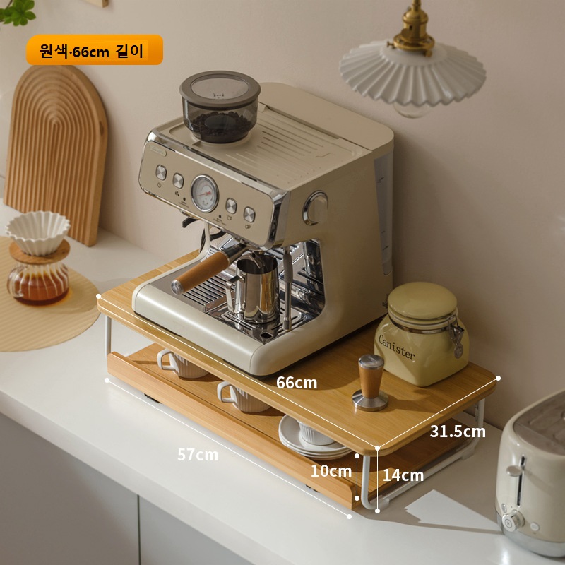 탁상 커피머신 컵선반 티백 티백 티백 바 테이블 상판 수납선반 물컵 주방 수납선반 원목 슬라이드 서랍형 커피머신 정리대 홈카페 보관함 45,800원