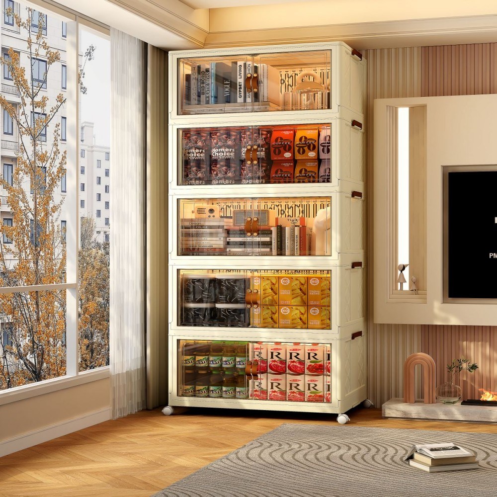 대용량 모듈형 리빙박스 가정용 다용도 이동식 폴딩 수납함 45,000원