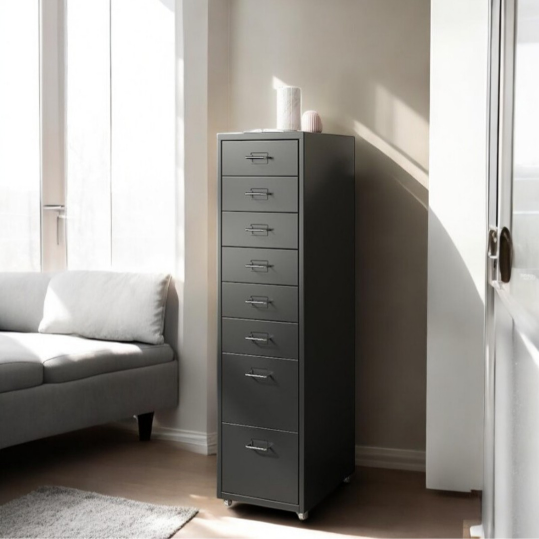 노티브 철제 서랍장 수납장 틈새 이동식 높은 8단 캐비넷 133,000원