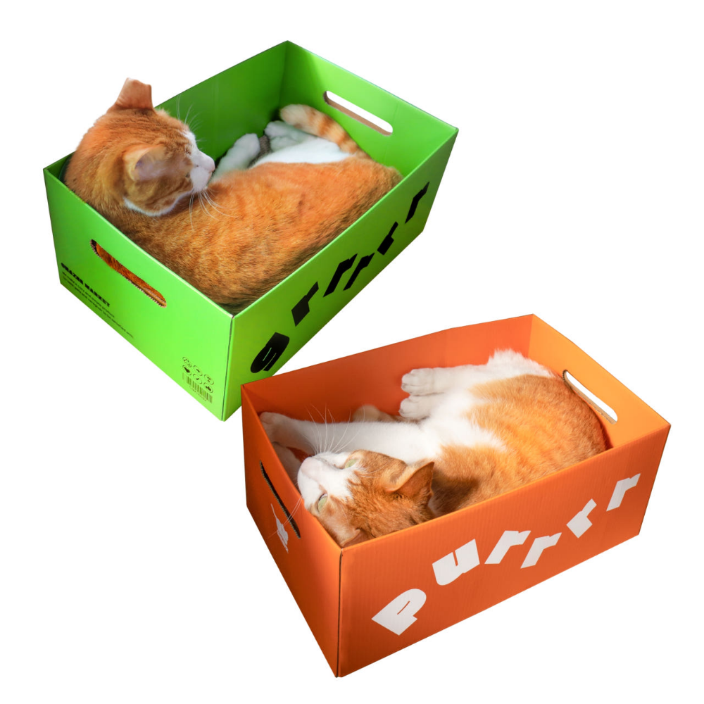 차즈마켓 고양이 박스 스크래쳐 마약박스 푸르르 그르르, 1개, 오렌지(푸르르) 14,900원