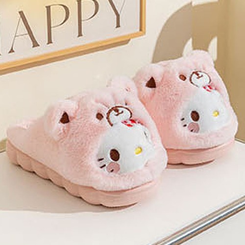 다자락 산리오친구들 헬로키티 프렌즈 페이스 입체귀 털 슬리퍼 거실화 240mmCS 25,500원