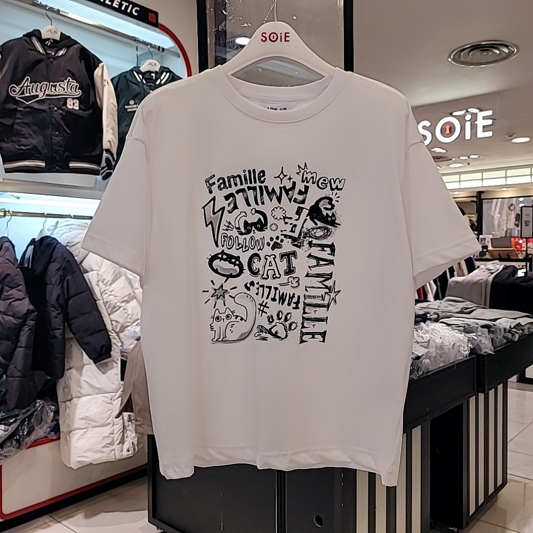 소이 NC인천점 26년 여름신상 / 5부 루즈핏 빈티지티  26M0484 / 주니어 초등생 중학생 아동용 라운드티 반팔티 봄 여름 티셔츠 여아 남아 공용 16,020원