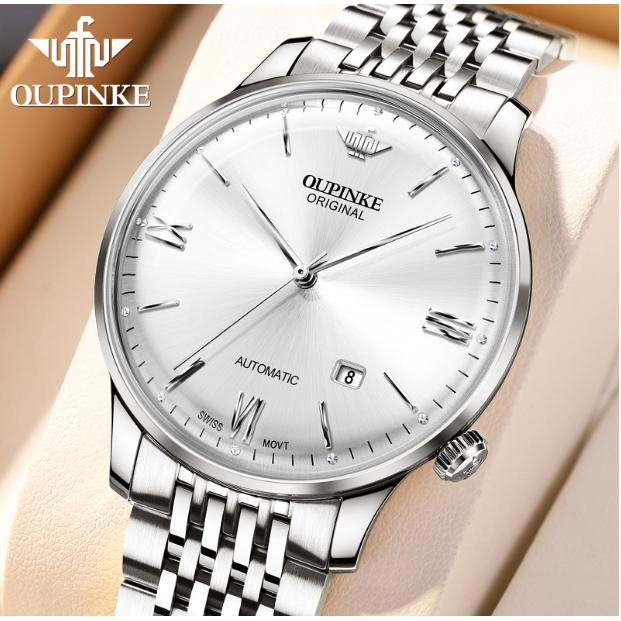 남자 메탈 손목시계 자동 기계식 스위스 오리지널 OUPINKE 32691 초박형 정품 본점 직구입 899,000원
