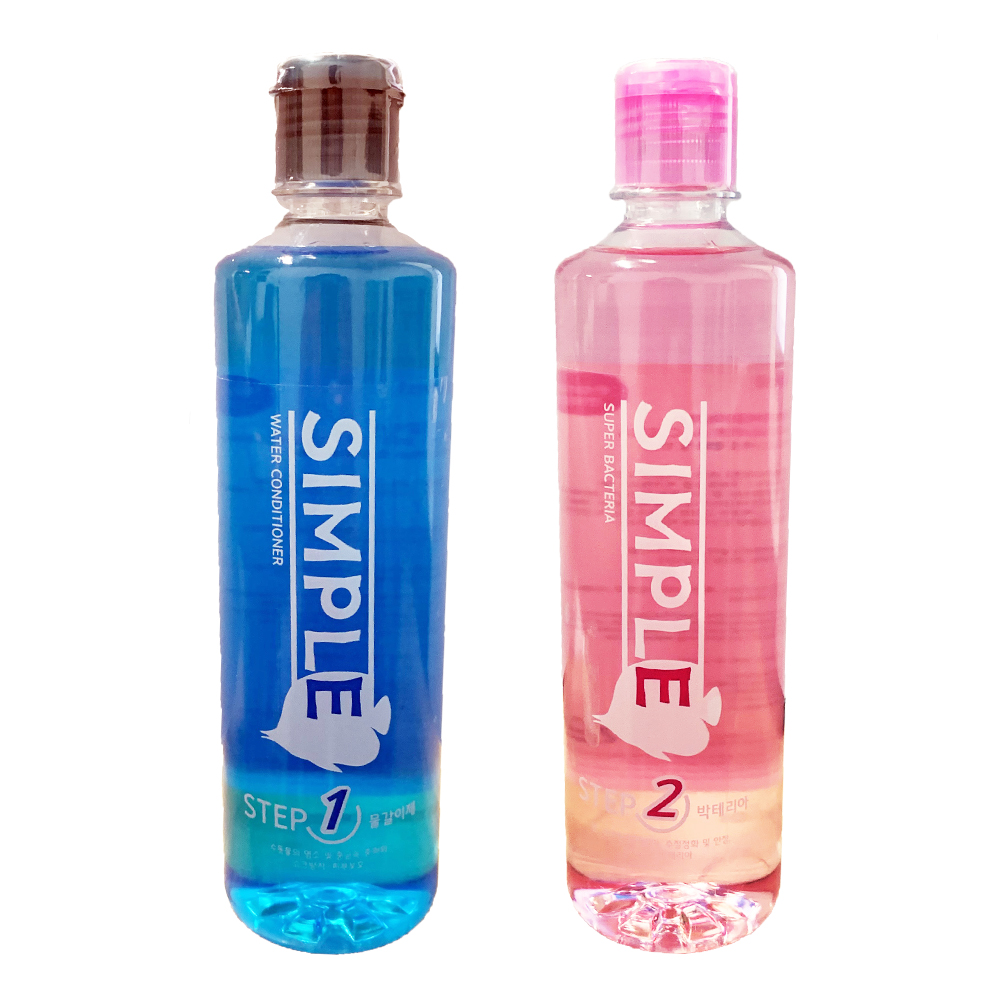 심플스텝 워터 컨디셔너 STEP1 500ml + 심플 생 박테리아 STEP2 500ml 수질개선제 세트 12,330원
