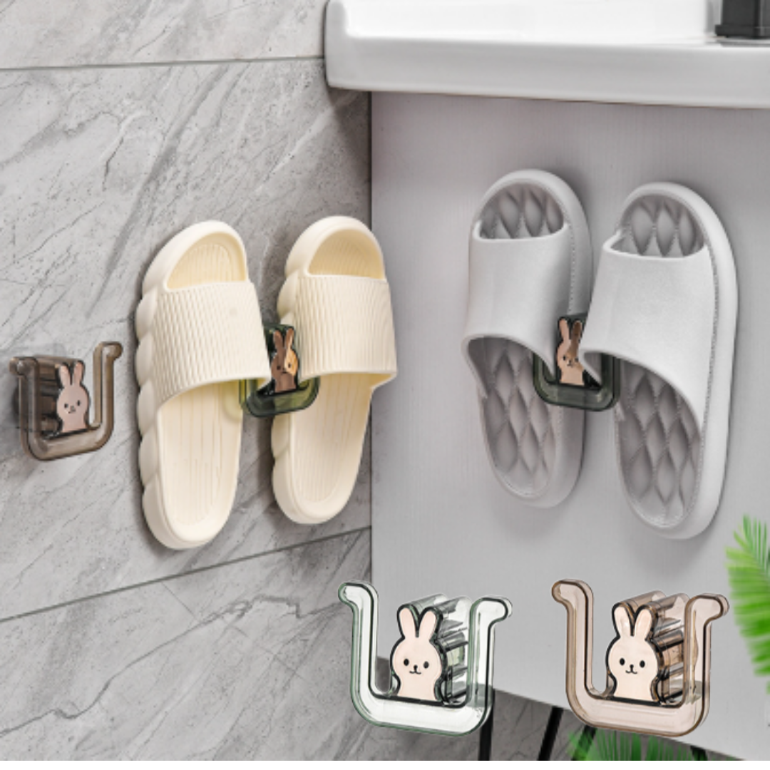 유니데이 무타공 욕실화 실내화 슬리퍼 걸이 후크, 2개, 브라운 9,900원