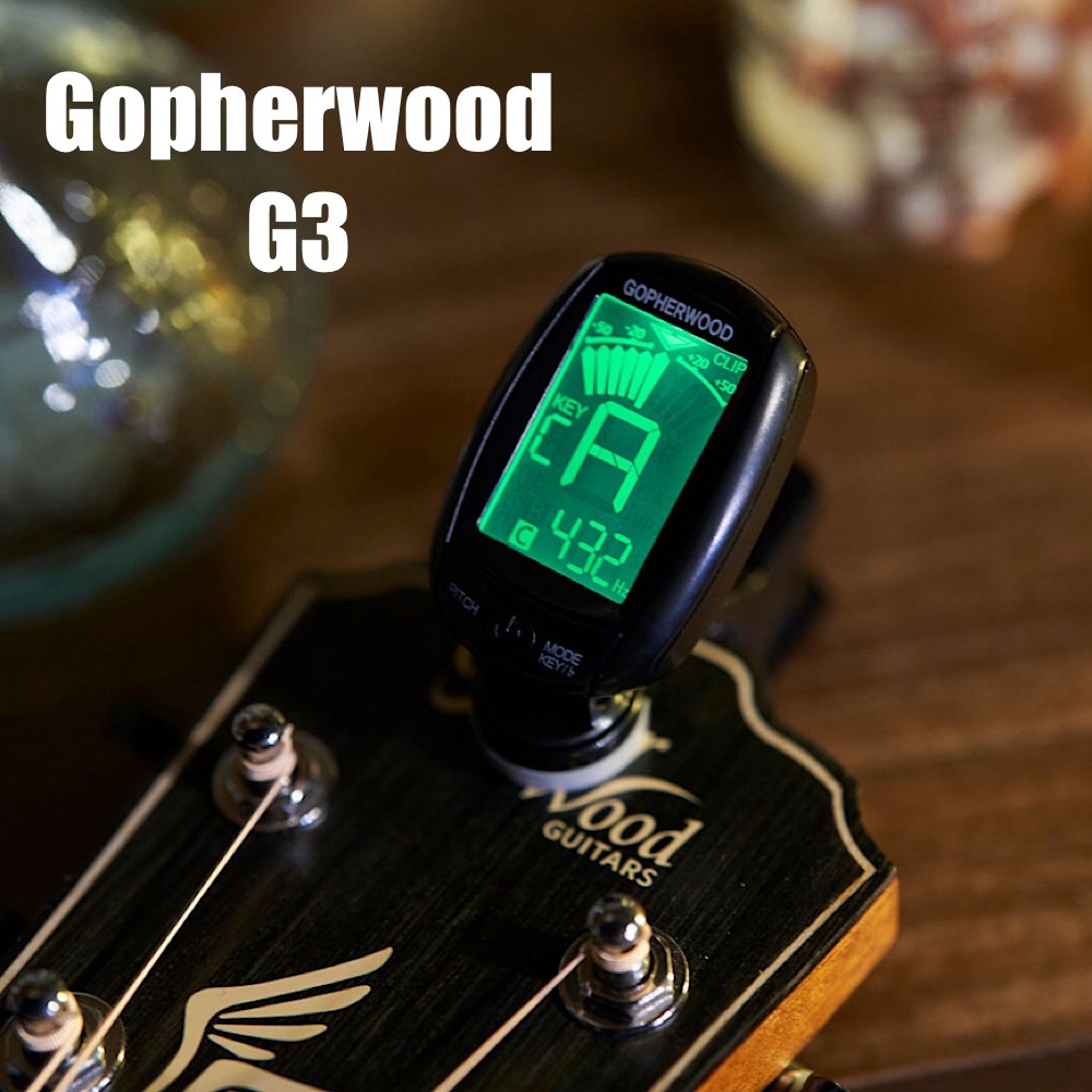 고퍼우드 G3 다기능 클립튜너 기타 베이스 바이올린 우쿨렐레 튜닝기 20,000원