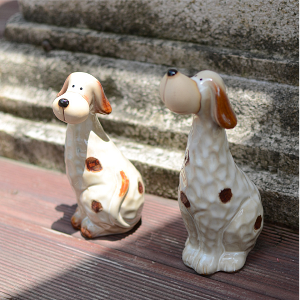 21cm 귀요미 강아지2P 도자기 인형 세트 마당 정원 꾸미기,카페,거실,사무실 앤틱소품 개업 집들이선물 23,900원
