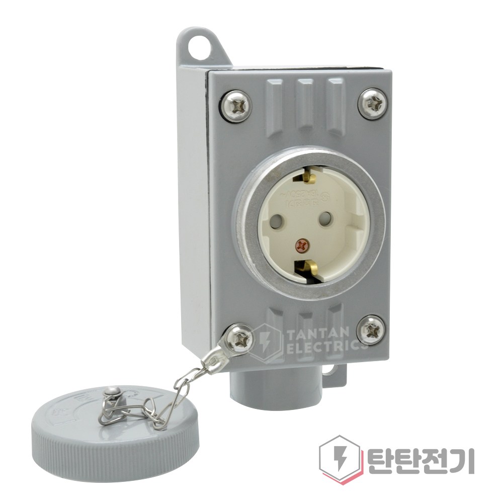 경남전기 방수 1구 콘센트 알루미늄 노출 실외 옥외 방우 AC250V 16A WEATHER PROOF 33,860원
