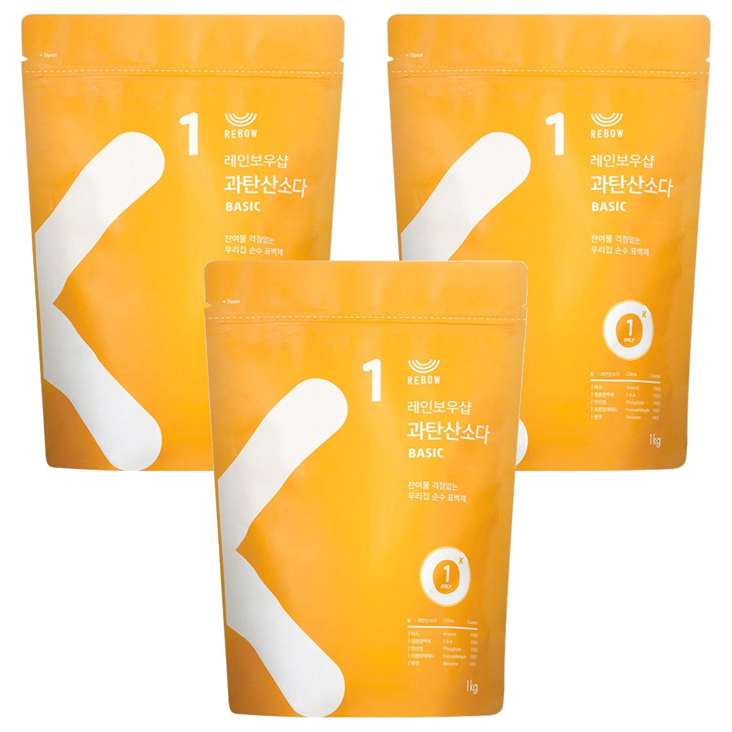 레인보우샵 과탄산소다 베이직, 1kg, 3개 11,970원
