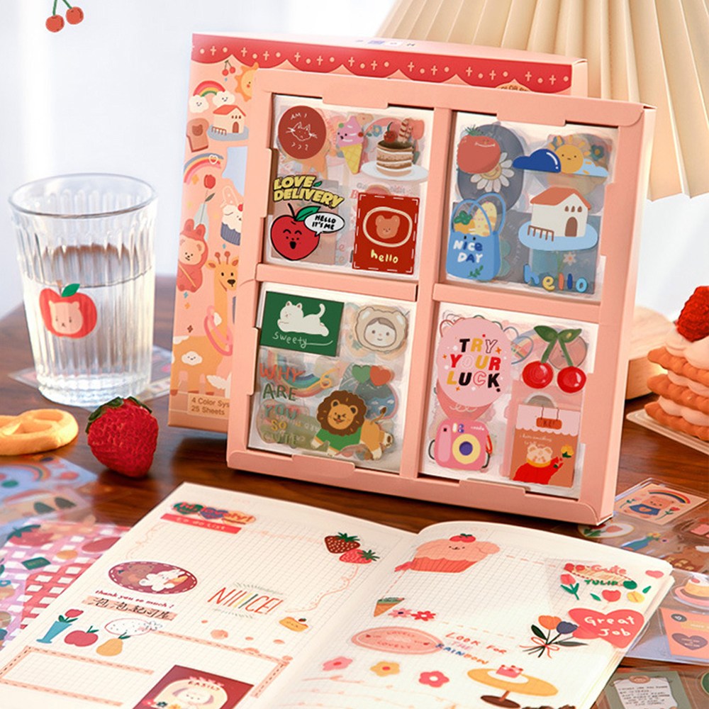 리리월드 감성 다꾸 귀여운 리무버블 다이어리 꾸미기 스티커 세트, 100장, 베베 스티커 8,500원